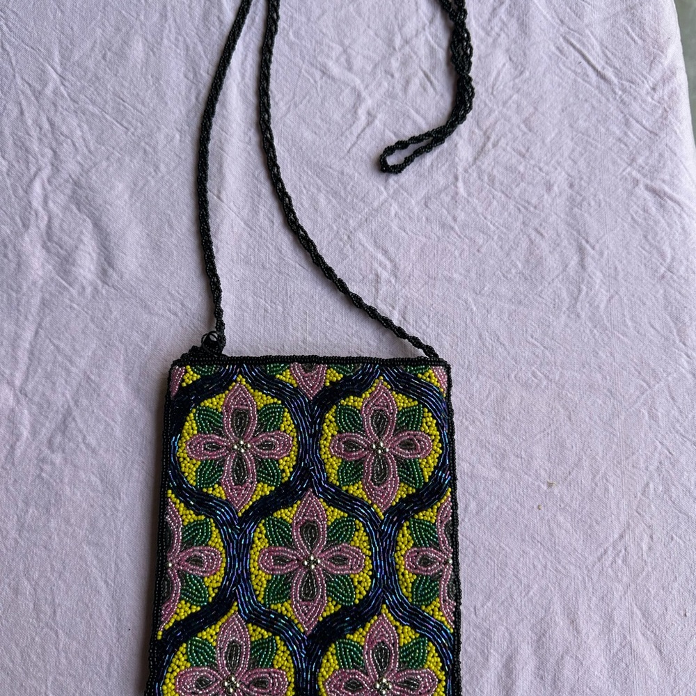 Vibrant Pink and Yellow Crossbody Bags with Intricate Embroidery